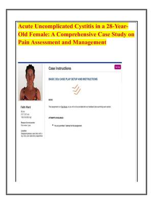 Preview image for Acute Uncomplicated Cystitis in a 28-Year Old Female: A Comprehensive Case Study on  Pain Assessment and Management