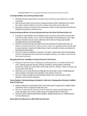 Preview of Focused Review: RN ATI Capstone Proctored Comprehensive Assessment 2019 A