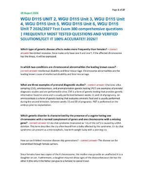 Preview of WGU D115 UNIT 2, WGU D115 Unit 3, WGU D115 Unit 4, WGU D115 Unit 5, WGU D115 Unit 6, WGU D