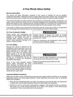 Preview of Honda Hornet CB600F 2003-2006 Service Repair Manual