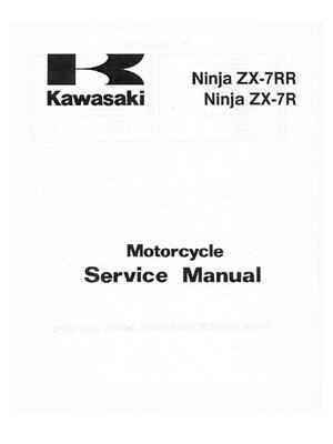 Preview of Kawasaki Ninja ZX7R 1996-2003 Service Repair Manual