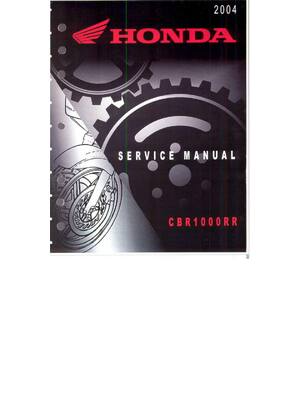 Preview of Honda CBR1000RR 2004 2005 Service Repair Manual