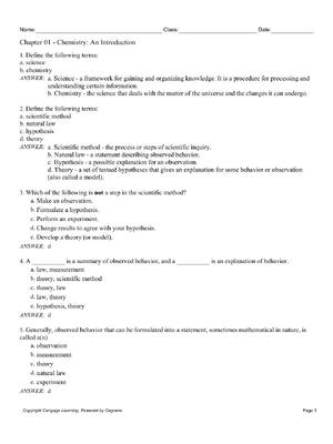 Preview of Test Bank Introductory Chemistry 8th Edition by Zumdahl