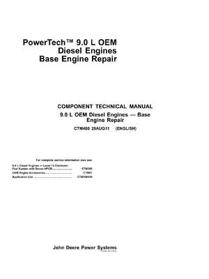 Preview of John Deere powertech 9.0 L OEM Diesel Engines Service Repair Manual