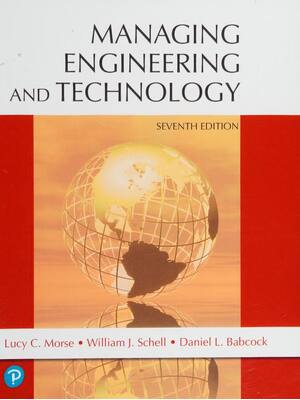 Preview of Managing Engineering and Technology 7th Edition