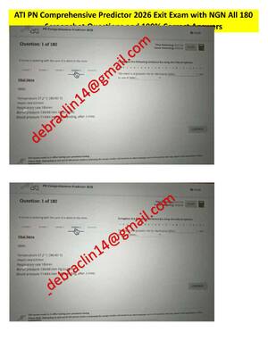 Preview of ATI PN Comprehensive Predictor Exit Exam 2026 | Level 3 Practice Questions and Detailed Rationales | Study Guide
