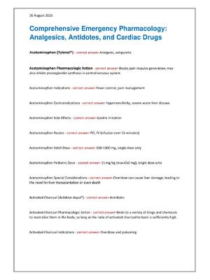Preview of Comprehensive Emergency Pharmacology: Analgesics, Antidotes, and Cardiac Drugs