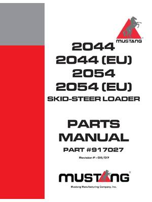 Preview of Mustang Skid Steer Loaders 2044 2054 (EU) Part Catalog Manual 917027