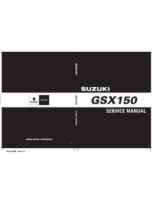 Preview of Suzuki GSX150 workshop service manual