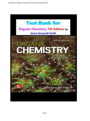 Preview of Complete Test Bank of Organic Chemistry 7th Edition By Janice Smith! ALREADY RATED A+ 100%