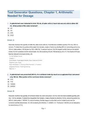 Preview of Test Bank for Henke's Med-Math, 10th Edition by Susan Buchholz