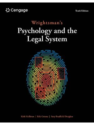 Preview image for eBook Wrightsman's Psychology and the Legal System 10th Edition By Kirk Heilbrun , Edith Greene , Amy Douglass