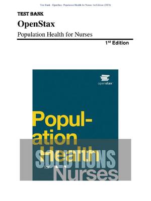 Preview of Test Bank - OpenStax: Population Health for Nurses 1st Edition,(2025)