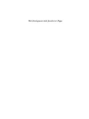 Preview of eBook Web Development with Java Server Pages 1st Edition By Duane K Fields , Mark A Kolb