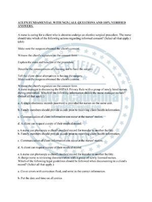 Preview of ATI PN FUNDAMENTAL WITH NGN | ALL QUESTIONS AND 100% VERIFIED  ANSWERS.