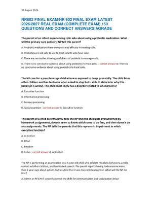 Preview of NR602 FINAL EXAM/NR 602 FINAL EXAM LATEST  2026/2027 REAL EXAM (COMPLETE EXAM) 150  QUESTI