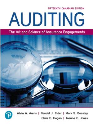 Preview of Auditing The Art and Science of Assurance Engagements 15th Canadian Edition By Alvin A Are