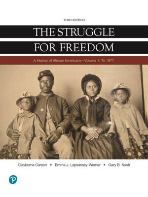 Preview of The Struggle for Freedom A History of African Americans (Volume 1) 3rd Edition By Clayborn