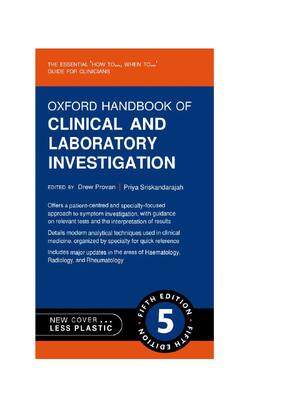 Preview of Oxford Handbook of Clinical and Laboratory Investigation 5th Edition By Drew Provan, Priya