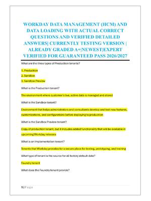 Preview of WORKDAY DATA MANAGEMENT (HCM) AND  DATA LOADING