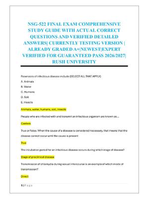 Preview of NSG-522 FINAL EXAM COMPREHENSIVE  STUDY GUIDE