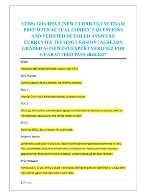 Preview of CEBS: GBA/RPA 3 (NEW CURRICULUM) EXAM  PREP