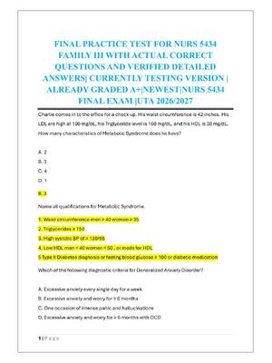 Preview of FINAL PRACTICE TEST FOR NURS 5434  FAMILY III