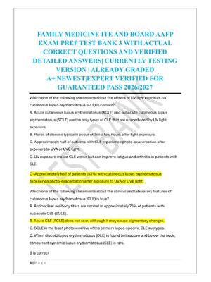 Preview of FAMILY MEDICINE ITE AND BOARD AAFP  EXAM PREP TEST BANK 3
