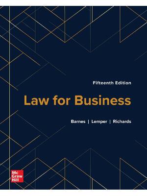 Preview image for Law for Business 15th Edition James Barnes, Tim Lemper, Eric Richards