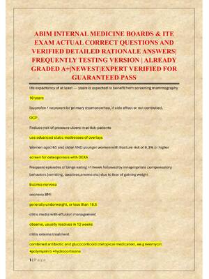 Preview of ABIM INTERNAL MEDICINE BOARDS & ITE  EXAM