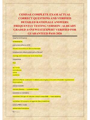 Preview of COMSAE COMPLETE EXAM