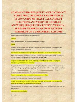 Preview of AGNP AANP BOARDS |ADULT -GERONTOLOGY  NURSE PRACTITIONER EXAM REVIEW &  STUDY GUIDE