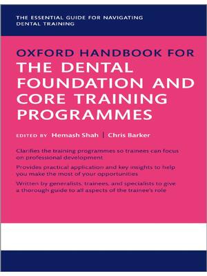 Preview of (EPUB) eBook Oxford Handbook for the Dental Foundation and Core Training Programmes 1st Ed