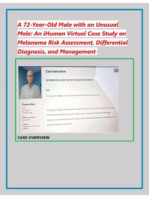 Preview image for A 72-Year-Old Male with an Unusual  Mole: An iHuman Virtual Case Study on  Melanoma Risk Assessment, Differential  Diagnosis, and Management"