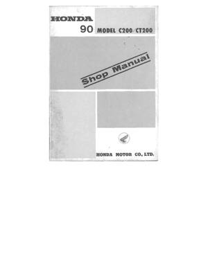 Preview of Honda Touring Trail 90 C200 CT200 Service Repair Manual 1963-1968
