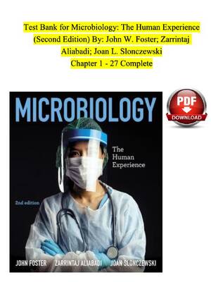 Preview of Test Bank for Microbiology the Human Experience First Edition  by John W. Foster, Zarrinta