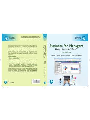 Preview of Statistics for Managers Using Microsoft Excel 9th Global Edition By Kathryn Szabat, David