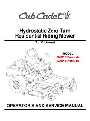 Preview of Cub Cadet - Hydrostatic Zero-Turn Residential Riding Mower - 20Hp Z Force 44 / 23Hp Z Forc
