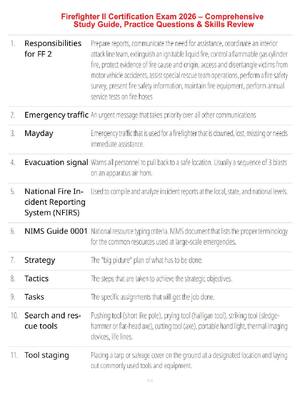 Preview of Firefighter II Certification Exam 2026 – Comprehensive Study Guide, Practice Questions & S