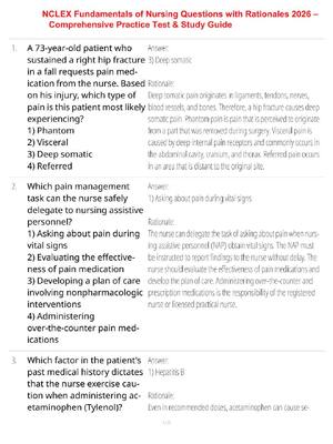 Preview of NCLEX Fundamentals of Nursing Questions with Rationales 2026 – Comprehensive Practice Test