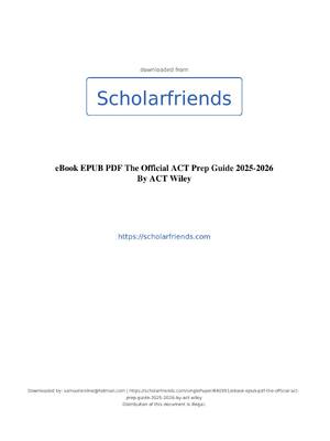 Preview of The Official ACT Prep Guide 2025-2026 By ACT Wiley eBook PDF