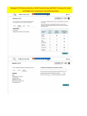 Preview of Legit ATI RN Maternal Newborn 2026 Proctored Exam Package Containing Actual and Retake Ver