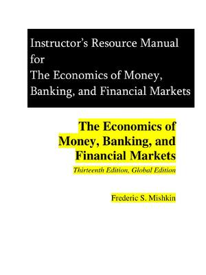 Preview of Instructor’s Resource Manual for The Economics of Money, Banking, and Financial Markets 13