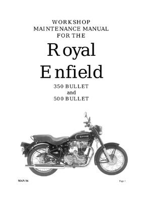 Preview of 1989 - 2007 Royal Enfield 350 & 500 Bullet Workshop Service Repair Manual