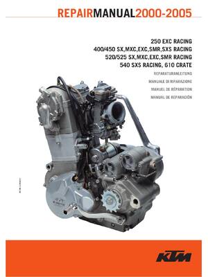 Preview of KTM 2000 to 2005 - 250 400 450 520 525 540 610 Exc Sx Mxc Smr Sxs Racing Crate - Engine Se