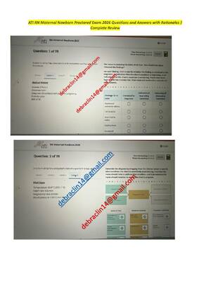Preview of Updated CMS RN Maternal Newborn 2026 Proctored Assessment with NGN Questions and Answers f