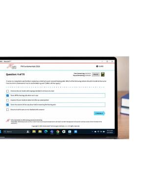 Preview of PN ATI Fundamentals 2026 | Actual Proctored Exam with NGN Questions, Updated Answers and C
