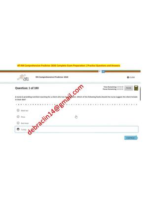 Preview of ATI CMS Final Comprehensive Predictor 2026 Exit Final Assessment with NGN 180 Questions an