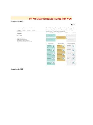 Preview of Actual PN Maternal Newborn 2026 | Proctored Exam with NGN Questions, Answers, Comprehensiv