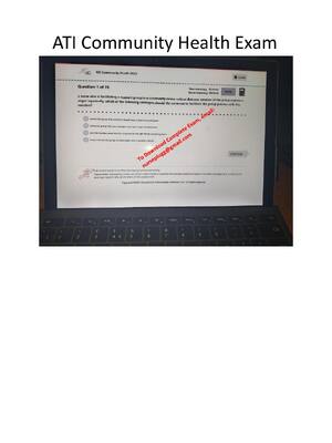Preview of Updated CMS RN Community Health 2026 Proctored Assessment with NGN Questions and Answers f